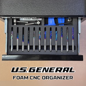 US General Mini Toolbox Foam Router Bit Insert Organizer