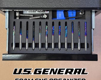 US General Mini Toolbox Foam Router Bit Insert Organizer