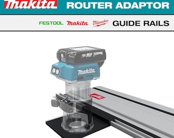 Makita Compact Router Baseplate Adaptor: Festool Track Saw Guide Rail Compatible