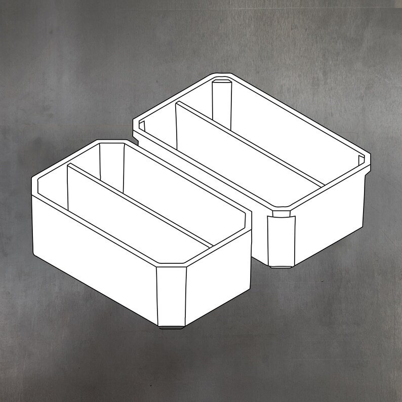 Stacked Insert Nesting Bins for Ridgid Pro Gear System 2.0 Small Parts Half Organizer Dual