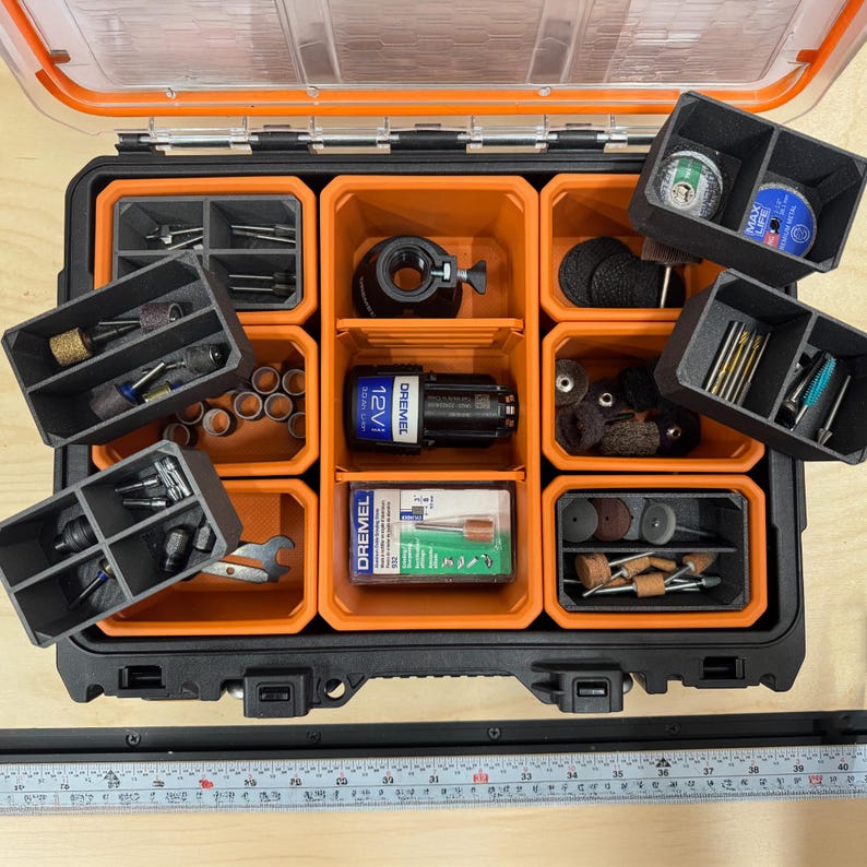Accessory Bins - Nested Insert Bins for Ridgid Pro Gear System 2.0 Small Organizer image 3