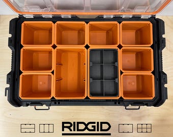 Double-Wide Insert Bin for RIDGID Pro Gear System 2.0 10-Compartment Small Parts Organizer
