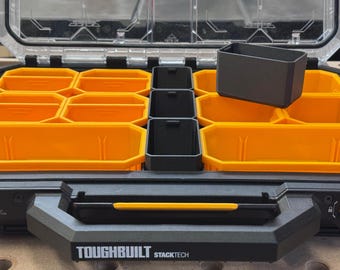 Center Row Bins for Toughbuilt Stacktech Low-Profile 22-Compartment Organizer