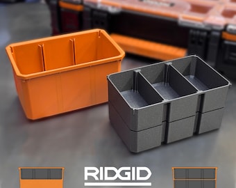 Stacked Double-Wide Insert Bins for Ridgid Pro Gear System 2.0 Full Size Organizer