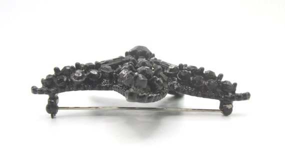 Florenza Starfish Brooch Black Rhinestone - image 6