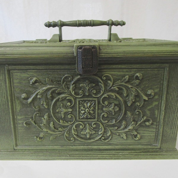 Sewing Chest Avacado Green By Max Klein Vintage