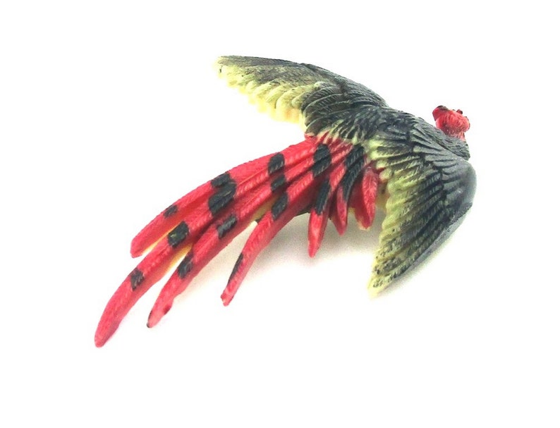 Celluloid Bird Pheasant Brooch 1950 circa