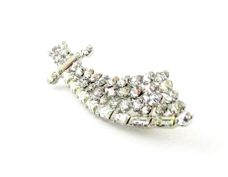 Rhinestone Brooch Sword Sabre Vintage image 4