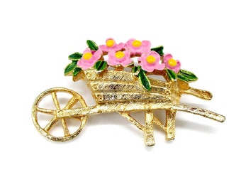 Floral Brooch Cart full of Flowers by Gerry's