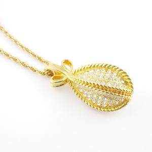 Joan Rivers Crystal Egg Charm Pendant Necklace