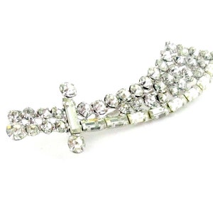 Rhinestone Brooch Sword Sabre Vintage image 1