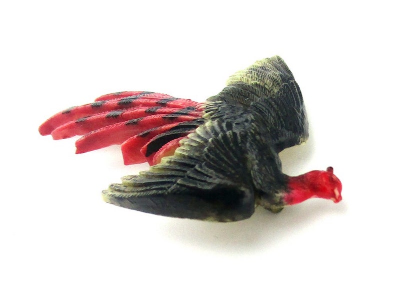 Celluloid Bird Pheasant Brooch 1950 circa