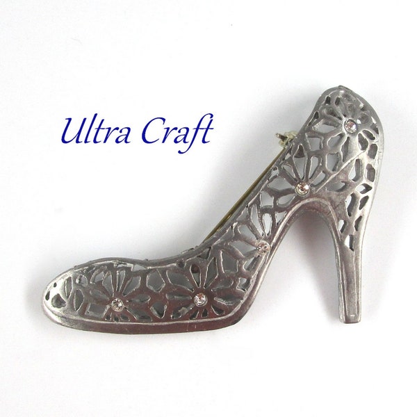Rhinestone Shoe High Heel Brooch by Ultra Craft