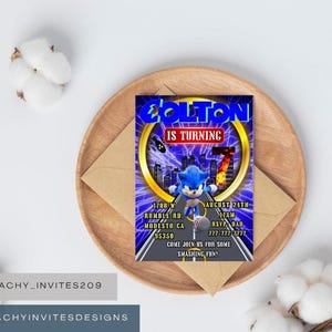 Sonic the Hedgehog Digital Geburtstagseinladung Sonic Videoeinladung
