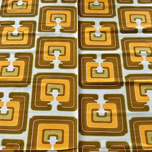last large piece original Dutch KONA 70s fabric / campervan tissue / retro vintage/ new old stock1970s  textile 1.7 x 1.2 meter / 67&quot; x 48 &quot;