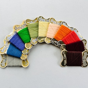 filato per rammendo visibile, 11 cartoncini di lana color arcobaleno, filo per rammendo, New Old Stock vintage anni '70, lana Scheepjes olandese, regalo per la festa della mamma