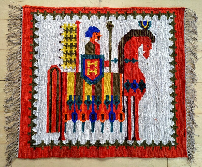 Vintage tapestry Poland M.Domanska handmade wall hanging Etsy