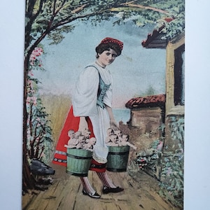 Carte postale antique pour bébés multiples / collage photo original des années 1900 / carte de bébé victorienne réelle et rare / Publié dans 1906 / Cadeau de fête de naissance