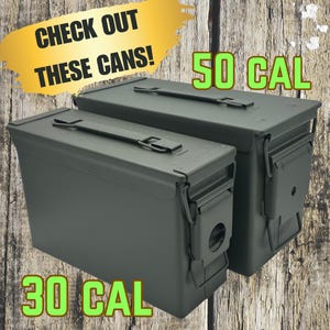 Metal Ammo Can - Two Standard Sizes - Works with Range Rack System (Empty)