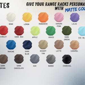 This is an image showing some Matte color options offered by NewSpark Labs.  The classic color options correspond to Matte colors of PLA.