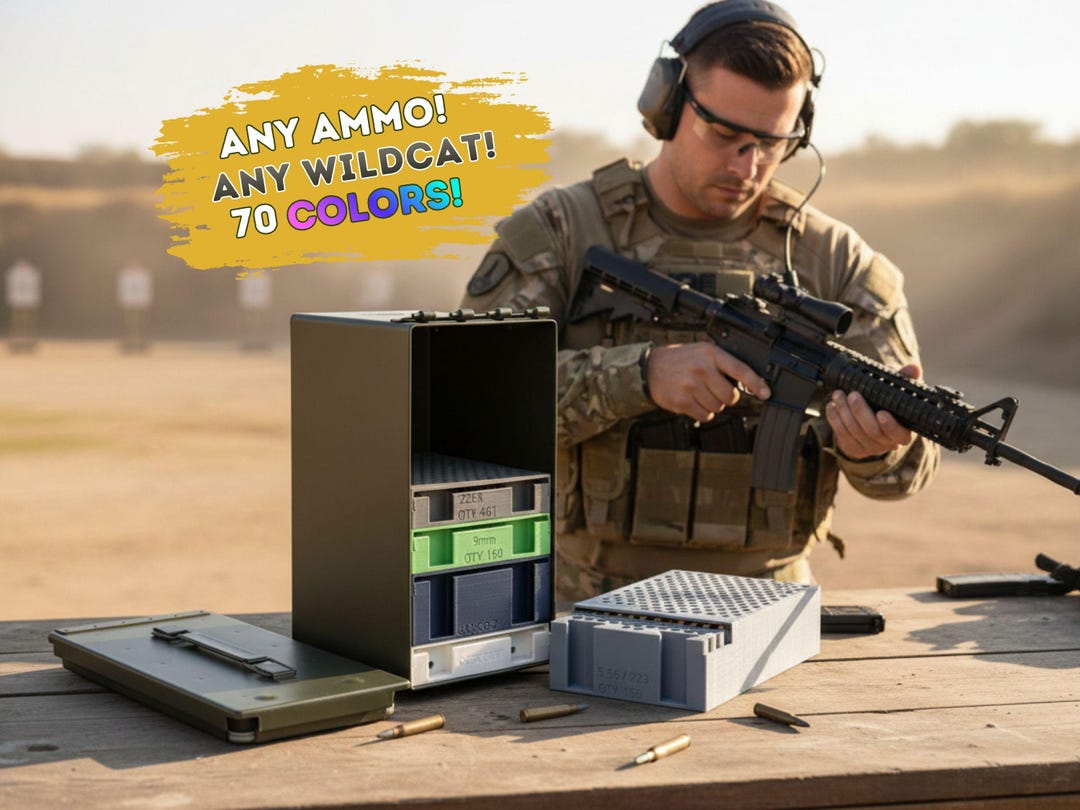 Bollets Rack Ammo Organizer Tray - Range Rack for 50 Cal Ammo Can - Etsy