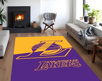 ☆新品☆ NBA レイカーズ　lakers ラグ　インテリア　絨毯　バスケ Lakers Rug, NBA Team Rug, Basketball Rug, Amazing Team Lakers Rug