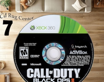 Cd-kleed, gameroomkleed, ps2-cd-kleed, gepersonaliseerd gametapijt, populair gametapijt, cadeau voor gamer, aangepast rond tapijt, cd-record hitrun-kleed