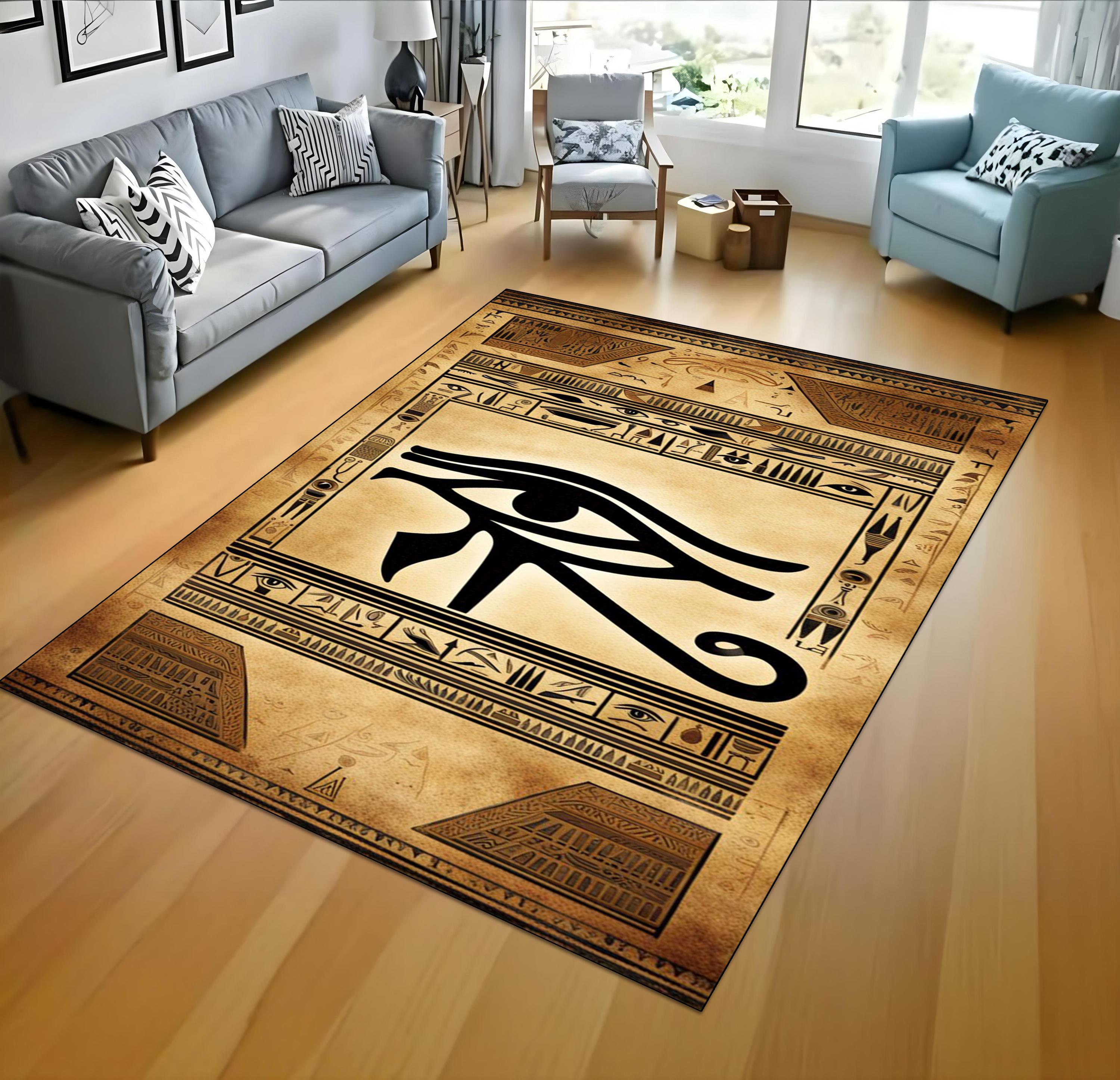 Eye Rug, Egypt Rug, Historical Rug, Ancient Decor, Egypt Style Rug ...