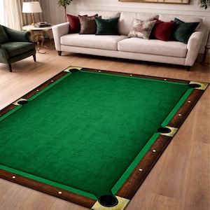 Alfombra para mesa de billar, alfombra para área de billar, decoración para sala de juegos, alfombra para cueva de hombre, alfombra para sala de billar, alfombra deportiva, regalo