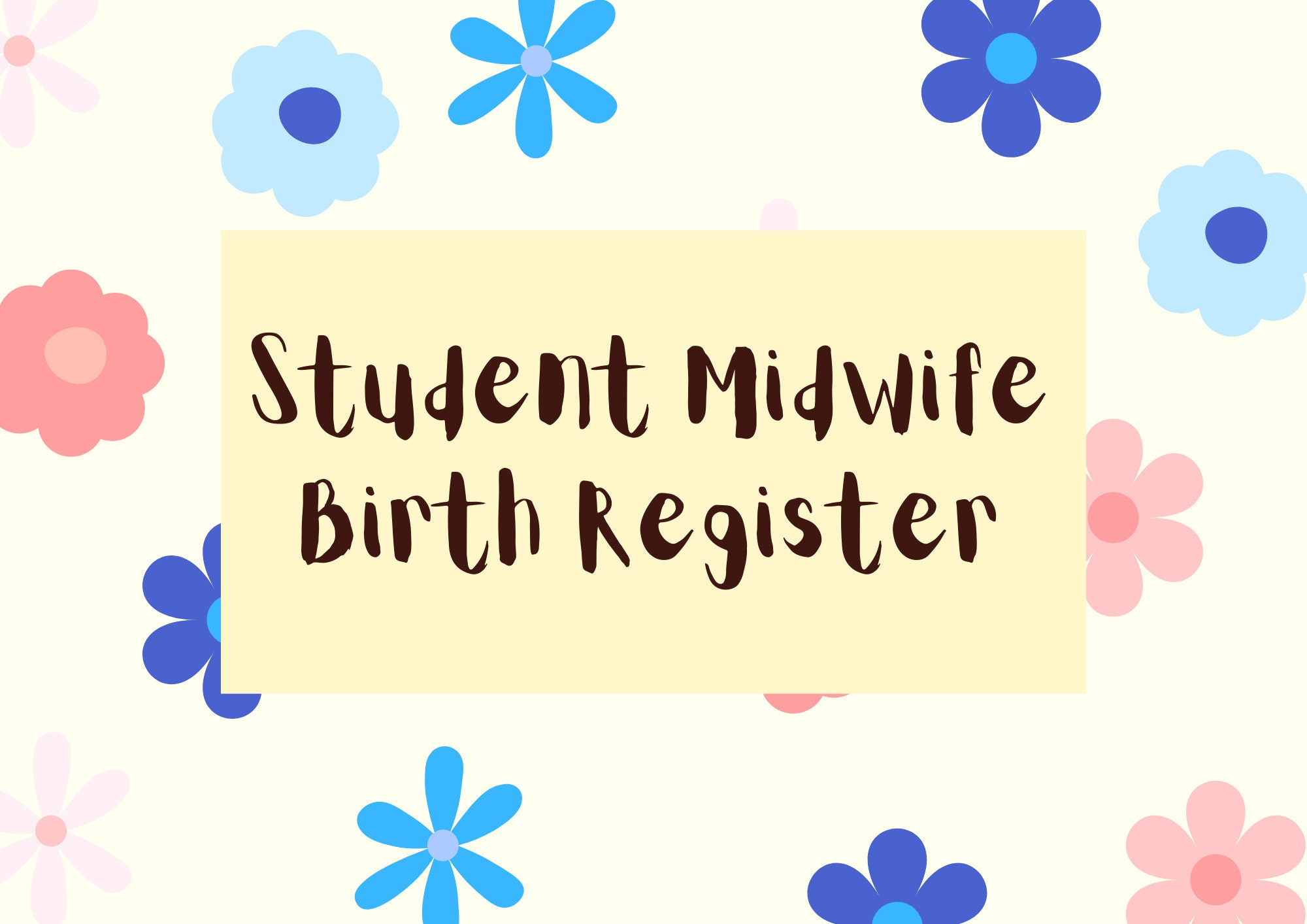 Student Midwife Birth Register - Birth Counter, Student, Student ...