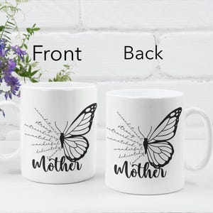 Mom Gift Mug, Butterfly Design Mug, Beautiful Phrase Design Mug, 11oz Gift Mug, Mother&#39;s Day Mug