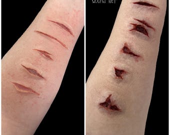 Set di 5 piccole protesi per tagli e ferite – Effetti speciali realistici per trucco SFX e cosplay