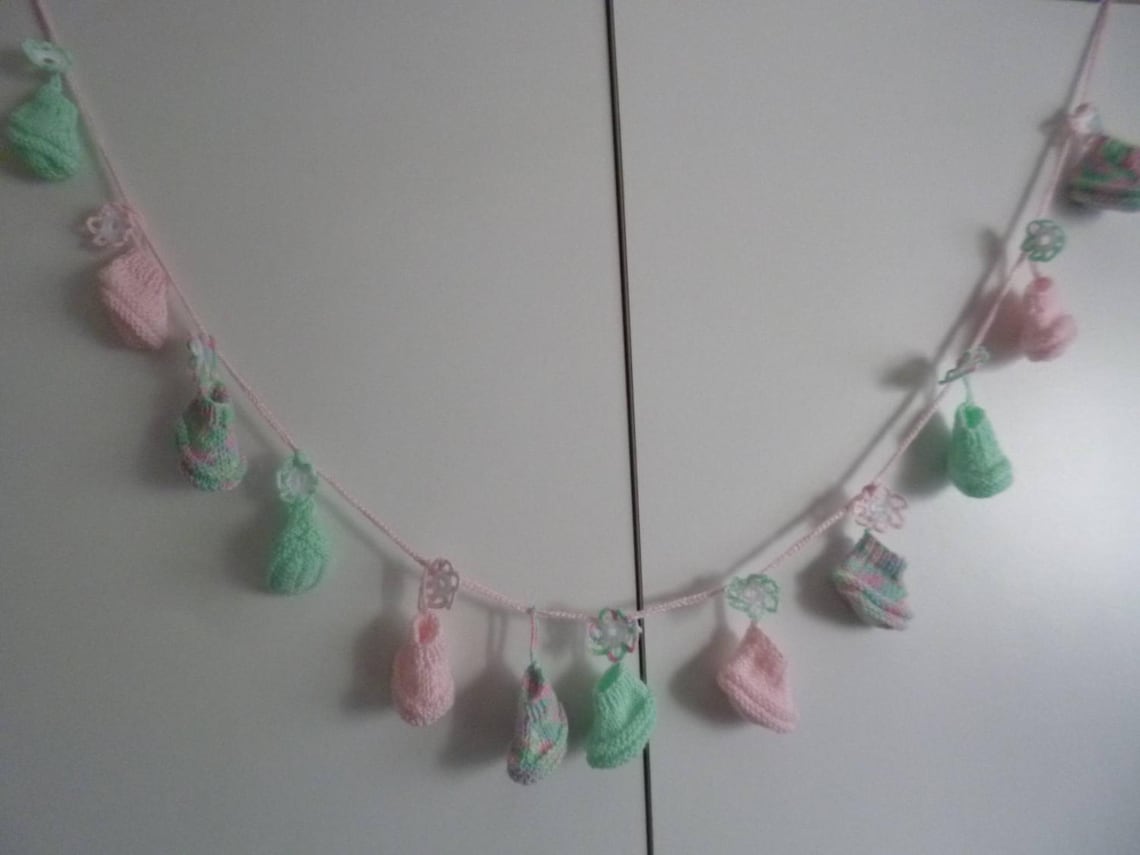 Baby Garland Knitted Garland Nursery Décor FREE SHIPPING Etsy