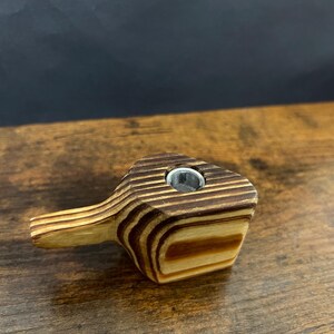 Hand Carved One Piece Wood Pipe - “Where are we?”
