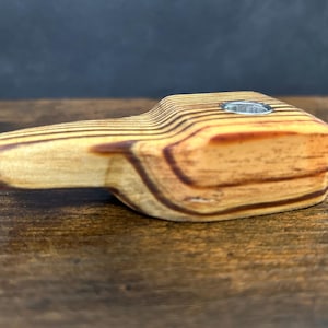 Hand Carved One Piece Wood Pipe - &quot;Getting straight to it.”&quot;