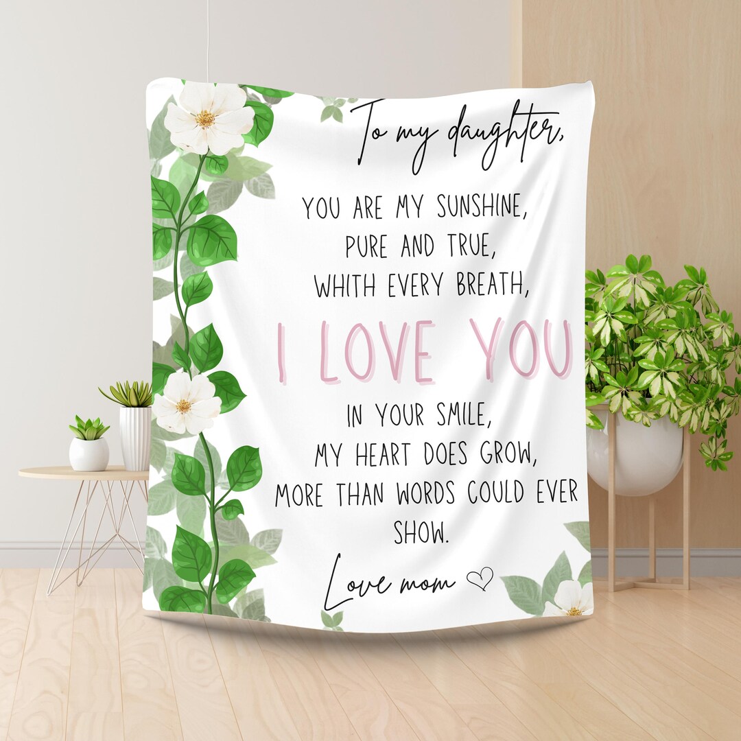 To My Daughter Blanket From Mom Daughter Blanket Daughter Birthday