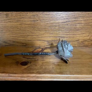 Forged metal rose
