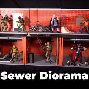 Modular City Street & Sewer Diorama - 1/12 Scale Action Figure Display