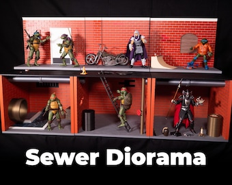 Modular City Street & Urban Sewer Diorama - 1/12 Actionfigur Display