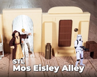 Mos Eisley Alley Diorama STL File: Star Wars Black Series & Vintage Collection