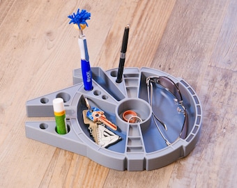 Millennium Falcon Organizer - Star Wars Inspired Jewelry, Desk & Office Tray, Pen, Key Holder and Catchall