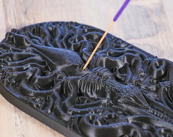 Prometheus Incense Burner: Alien Temple Mural - Home Decor and Gift for Sci-Fin Fans