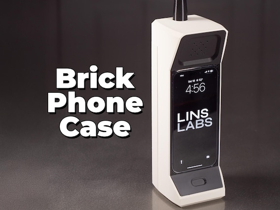 Retro Motorola Dynatac Brick Phone Case: 1980s Cosplay Prop Gag Gift