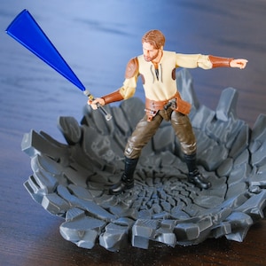 Crater Actionfigur Display Base - Anpassad Markpåverkan Skalamodell Diorama Stenbit