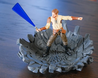 Large Crater Action Figure Displays - Custom Scale Model Diorama