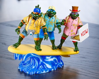Surf Board & Wave Base Action Figure Display Stand