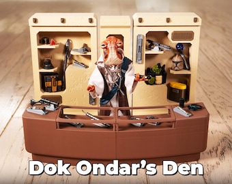 Dok Ondar's Den Diorama: 1/12 & 1/18 Scale - Galaxy's Edge Inspired Display