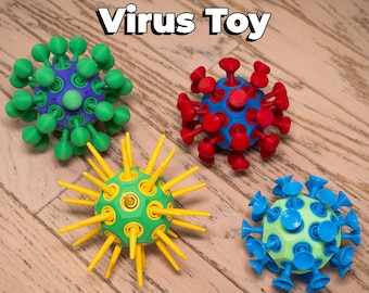 3D Printed Virus Fidget Toy: Novelty Collectible Gift