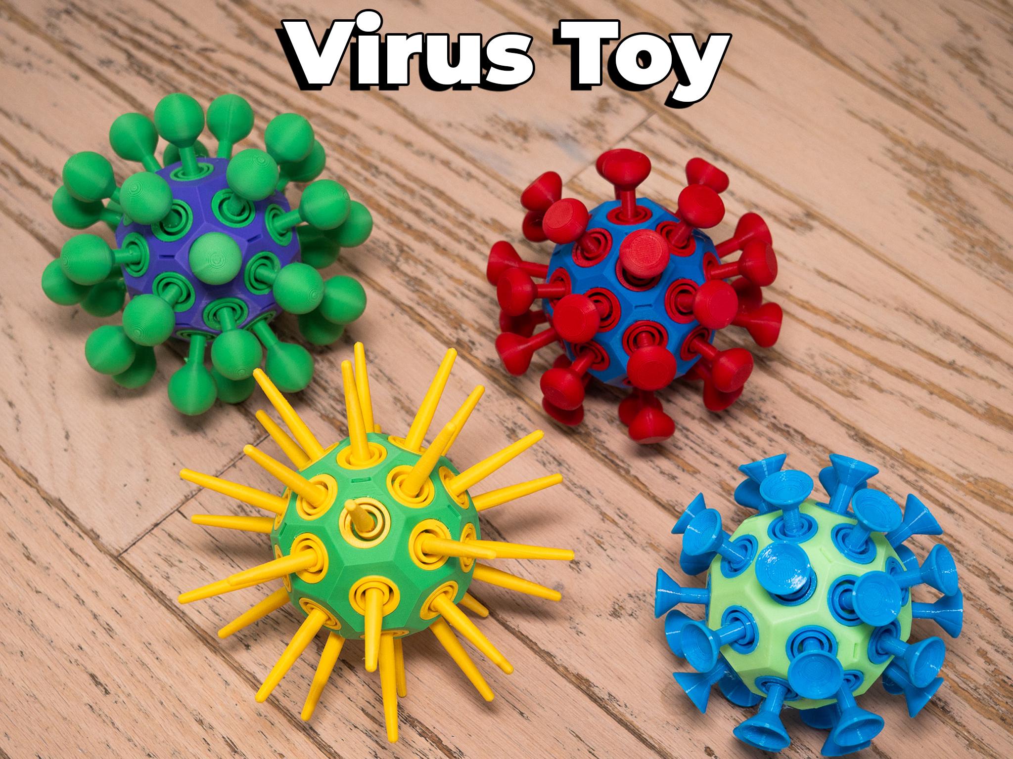 3D Printed Virus Fidget Toy: Novelty Collectible Gift - Etsy