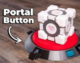 Large Portal Button - Desk Toy & Fidget Video Game Prop